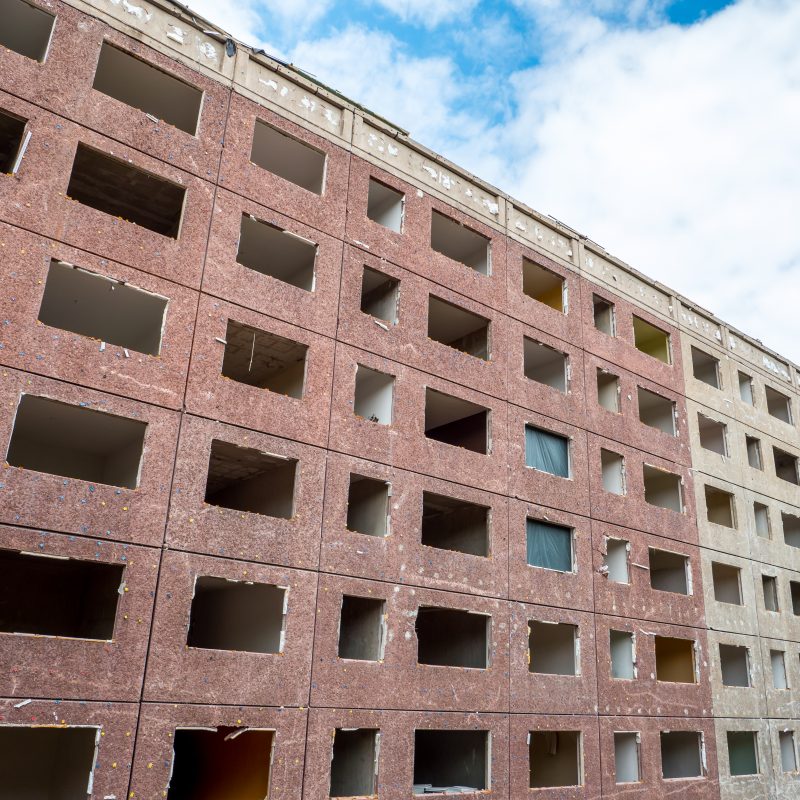 Entkernung eines Wohnblocks